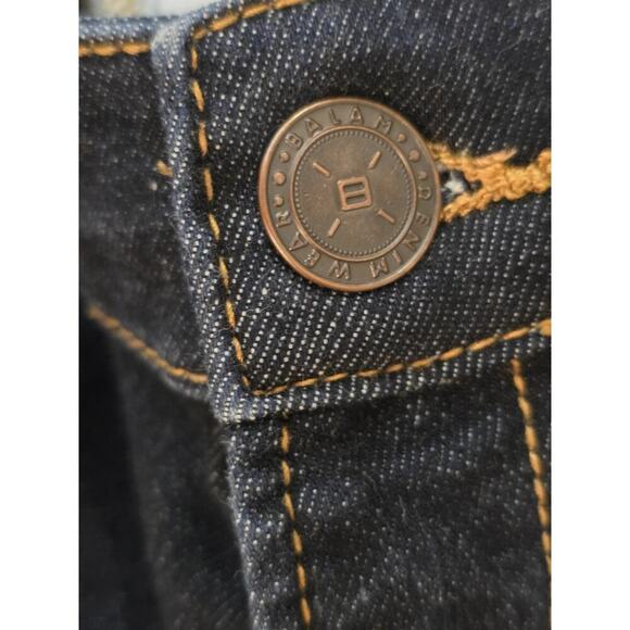 Balam Denim Wear Stretch Dark Jeans Fit & FLARE Boho Retro High Rise Size 13 - Picture 6 of 7